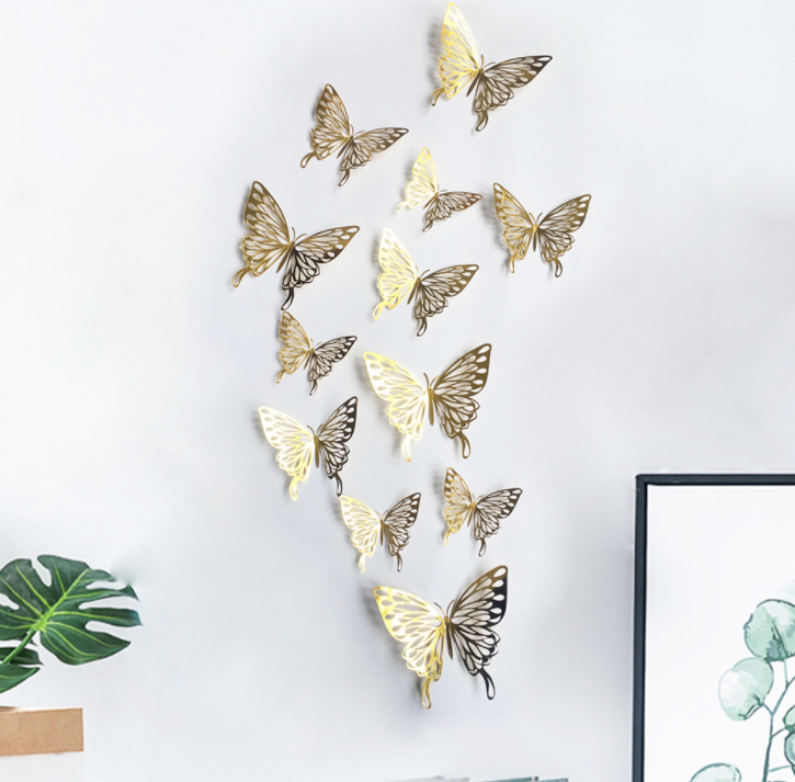 Butterfly Wall Decor Sticker Wall Decal 6 48 Pcs Gold 3D Art Removable Mural Decoration DIY Flying Decor for Kids Bedroom Home Party Nursery Classroom Offices Décor Butterfly Wall Decor Sticker Wall Decal 6 48 Pcs Gold 3D Art Removable Mural Decoration DIY Flying Decor for Kids Bedroom Home Party Nursery Classroom Offices Décor